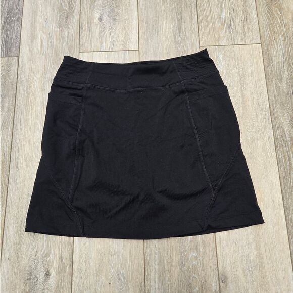 Athleta Skort Black With Pockets Stretch Comfortable Tennis, Pickleball Golf Sm - Picture 1 of 10
